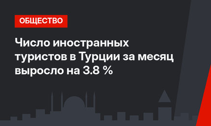 Число иностранных туристов в Турции за месяц выросло на 3.8 %