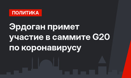 Эрдоган примет участие в саммите G20 по коронавирусу