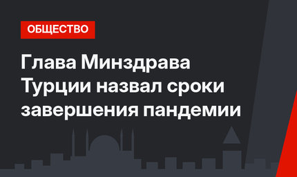 Глава Минздрава Турции назвал сроки завершения пандемии