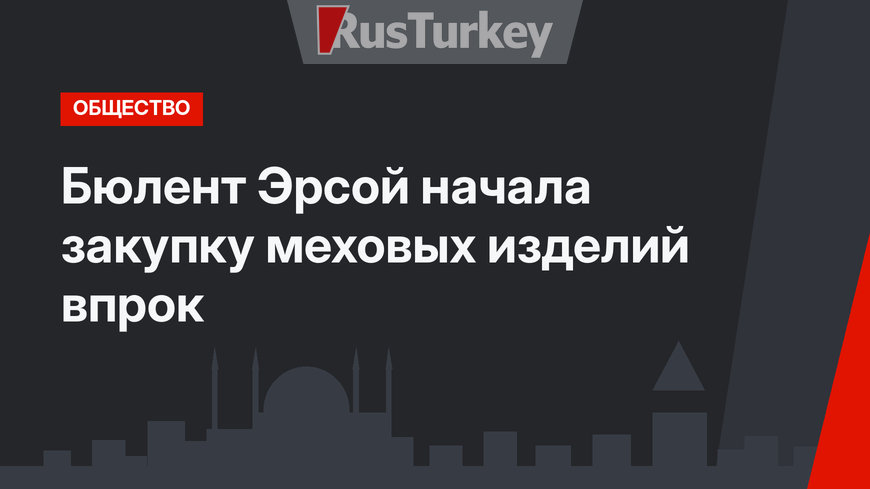 Бюлент Эрсой начала закупку меховых изделий впрок