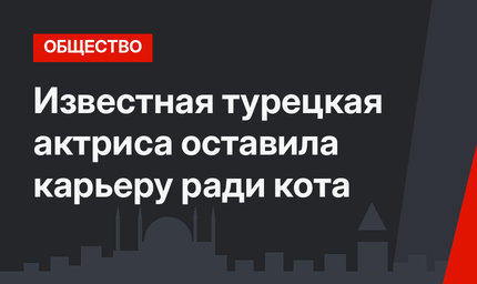 Известная турецкая актриса оставила карьеру ради кота