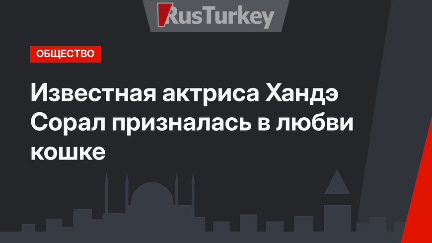 Известная актриса Хандэ Сорал призналась в любви кошке