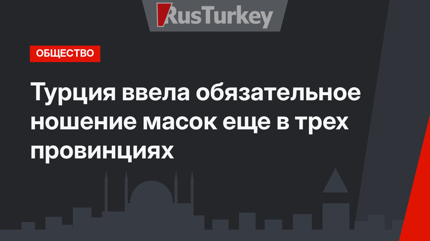 Турция ввела обязательное ношение масок еще в трех провинциях