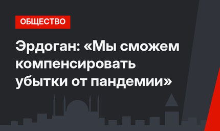 Эрдоган: «Мы сможем компенсировать убытки от пандемии»