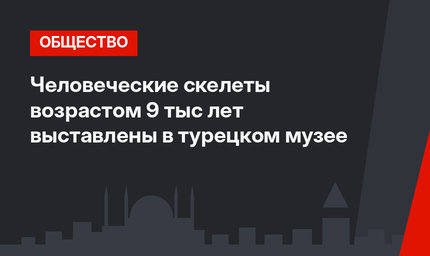 Человеческие скелеты возрастом 9 тыс лет выставлены в турецком музее