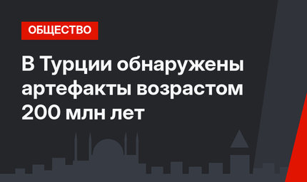 В Турции обнаружены артефакты возрастом 200 млн лет