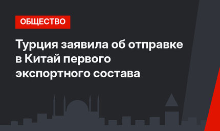 Турция заявила об отправке в Китай первого экспортного состава