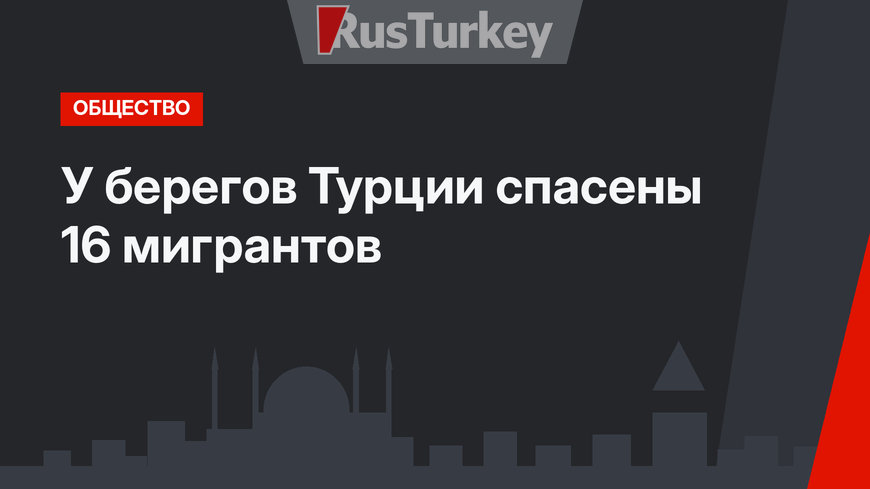 У берегов Турции спасены 16 мигрантов