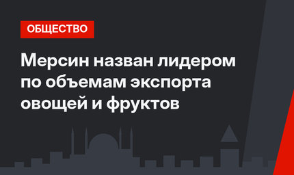 Мерсин назван лидером по объемам экспорта овощей и фруктов