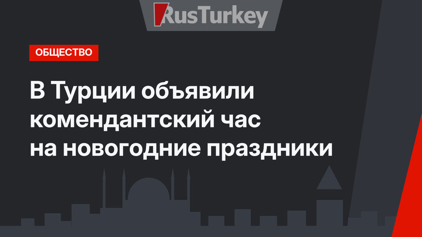 В Турции  объявили комендантский час на новогодние праздники