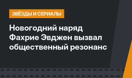 Новогодний наряд Фахрие Эвджен вызвал общественный резонанс