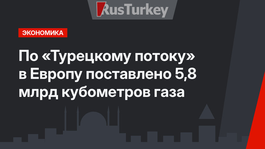 По «Турецкому потоку» в Европу поставлено 5,8 млрд кубометров газа