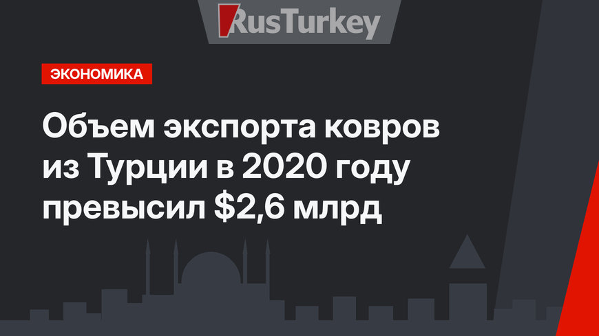Объем экспорта ковров из Турции в 2020 году превысил $2,6 млрд
