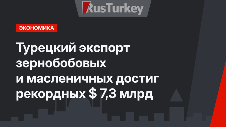 Турецкий экспорт зернобобовых и масленичных достиг рекордных $ 7,3 млрд
