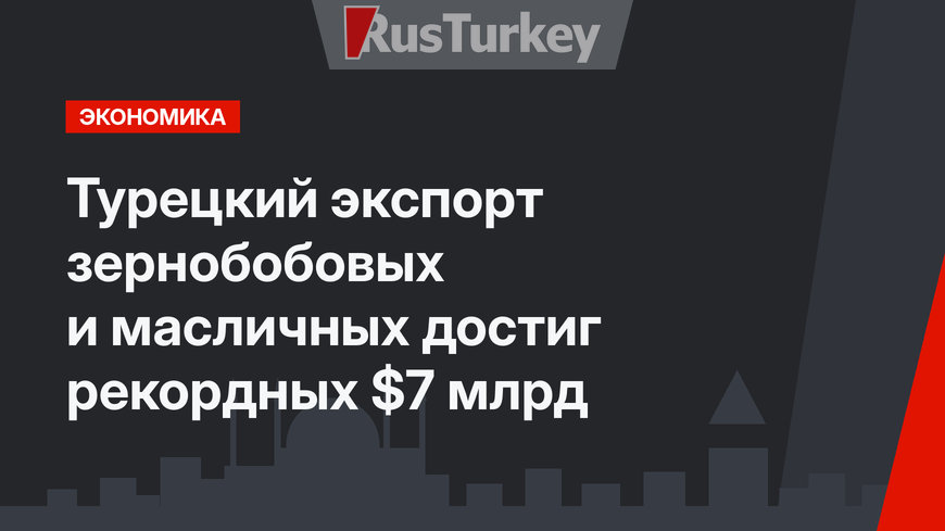 Турецкий экспорт зернобобовых и масличных достиг рекордных $7 млрд