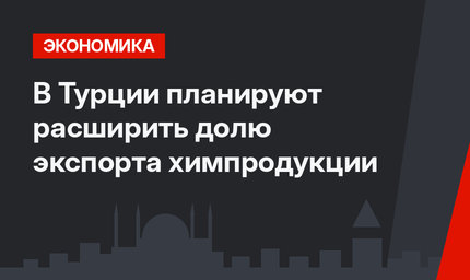 В Турции планируют расширить долю экспорта химпродукции 