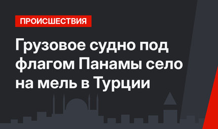 Грузовое судно под флагом Панамы село на мель в Турции
