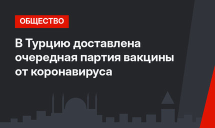 В Турцию  доставлена очередная партия вакцины от коронавируса