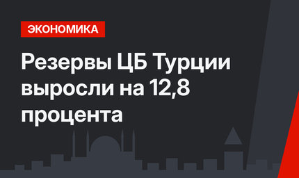 Резервы ЦБ Турции выросли на 12,8 процента
