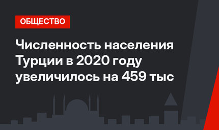 Численность населения Турции в 2020 году увеличилось на 459 тыс