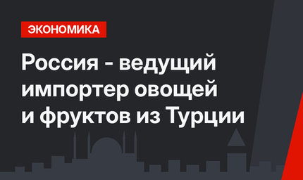 Россия - ведущий импортер овощей и фруктов из Турции