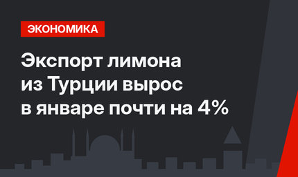 Экспорт лимона из Турции вырос в январе почти на 4%