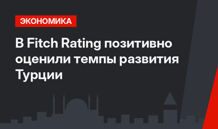 В Fitch Rating позитивно оценили темпы развития Турции