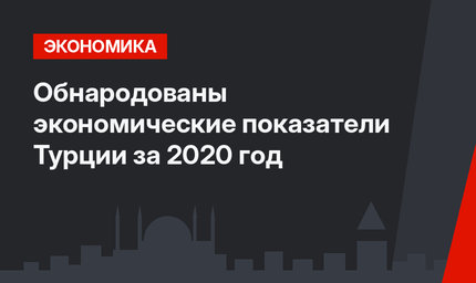 Обнародованы экономические показатели Турции за 2020 год