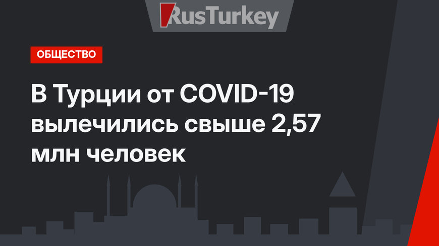 В Турции от COVID-19 вылечились свыше 2,57 млн человек