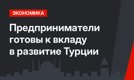 Предприниматели готовы к вкладу в развитие Турции