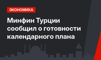 Минфин Турции сообщил о готовности календарного плана
