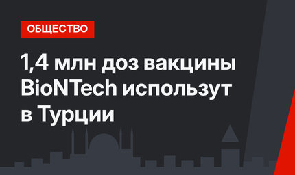 1,4 млн доз вакцины BioNTech использут в Турции