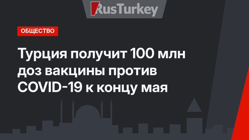Турция получит 100 млн доз вакцины против COVID-19 к концу мая