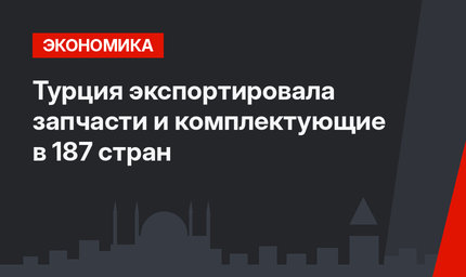 Турция экспортировала запчасти и комплектующие в 187 стран