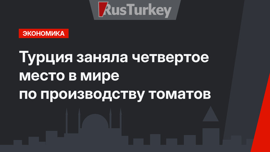 Турция заняла четвертое место в мире по производству томатов