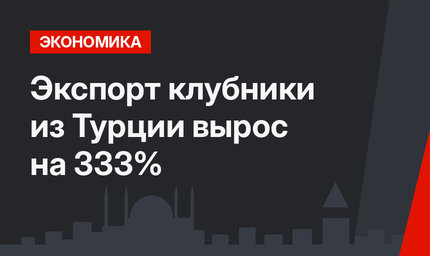 Экспорт клубники из Турции  вырос на 333%