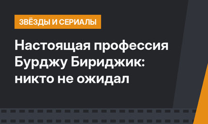 Настоящая профессия Бурджу Бириджик: никто не ожидал
