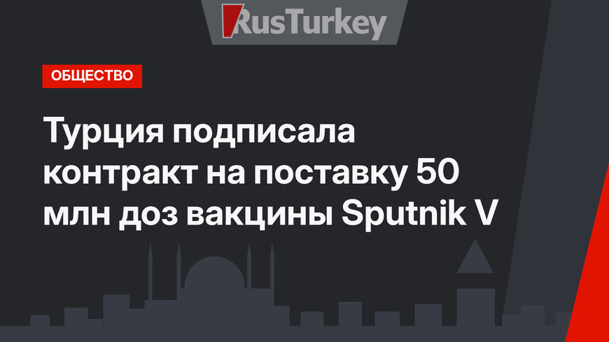 Турция подписала контракт на поставку 50 млн доз вакцины Sputnik V