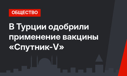 В Турции одобрили применение вакцины «Спутник-V»