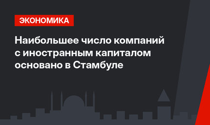 Наибольшее число компаний с иностранным капиталом основано в Стамбуле 