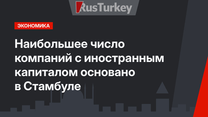 Наибольшее число компаний с иностранным капиталом основано в Стамбуле 