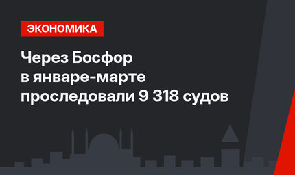 Через Босфор в январе-марте проследовали 9 318 судов
