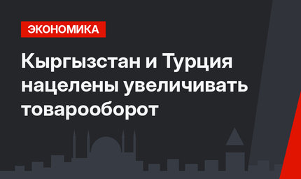 Кыргызстан и Турция нацелены увеличивать товарооборот 