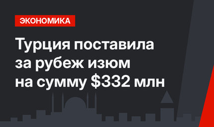Турция поставила за рубеж изюм на сумму $332 млн