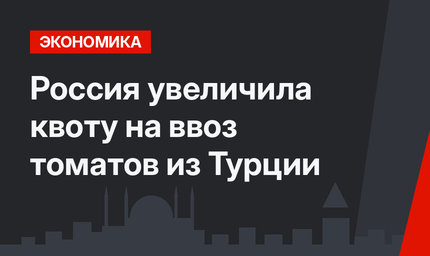 Россия увеличила квоту на ввоз томатов из Турции