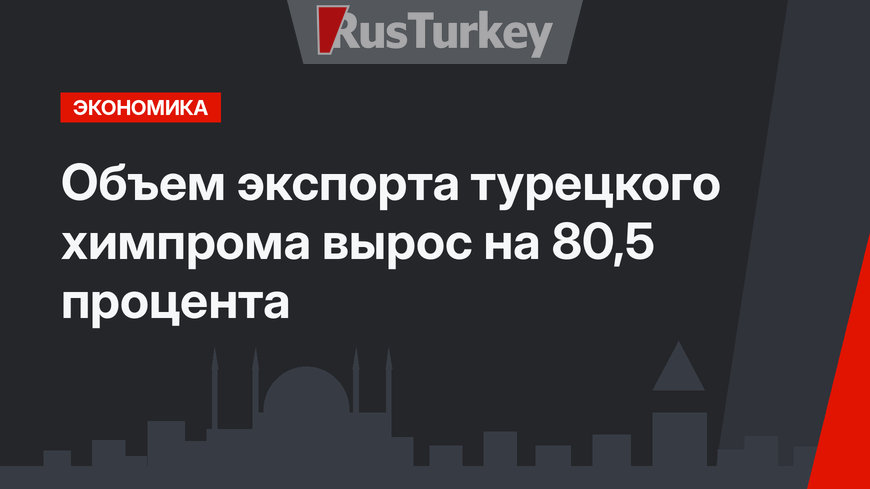 Объем экспорта турецкого химпрома вырос на 80,5 процента