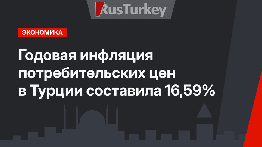 Годовая инфляция потребительских цен в Турции составила 16,59%