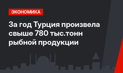 За год Турция произвела свыше 780 тыс.тонн рыбной продукции