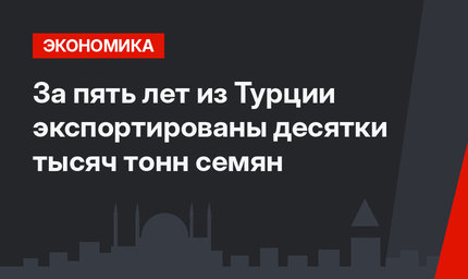 За пять лет из Турции экспортированы десятки тысяч тонн семян 