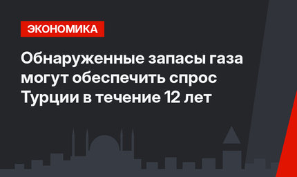 Обнаруженные запасы газа могут обеспечить спрос Турции в течение 12 лет